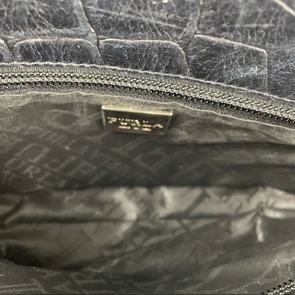 Furla Croc Embossed Black Clutch Bag - Picture 7 of 13